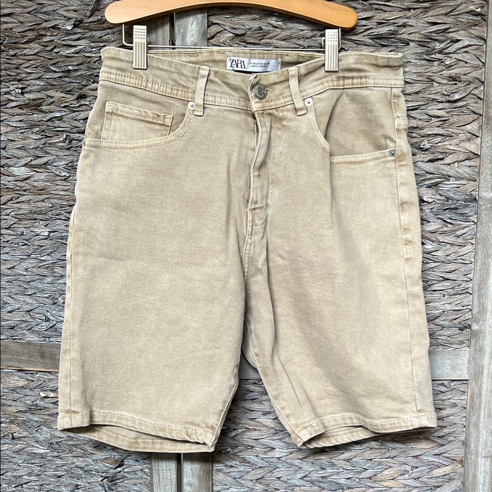 Zara Men's Tan Jean Shorts